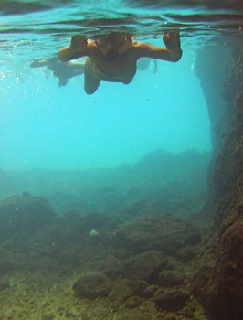 Sue entering the Cave