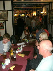 Matt, Linda, Giles (obscured), Wendy, Graham, Sue and Anthony