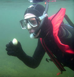 Giles with egg