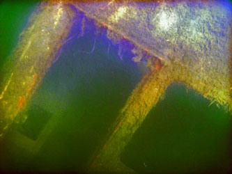 The bus under the water